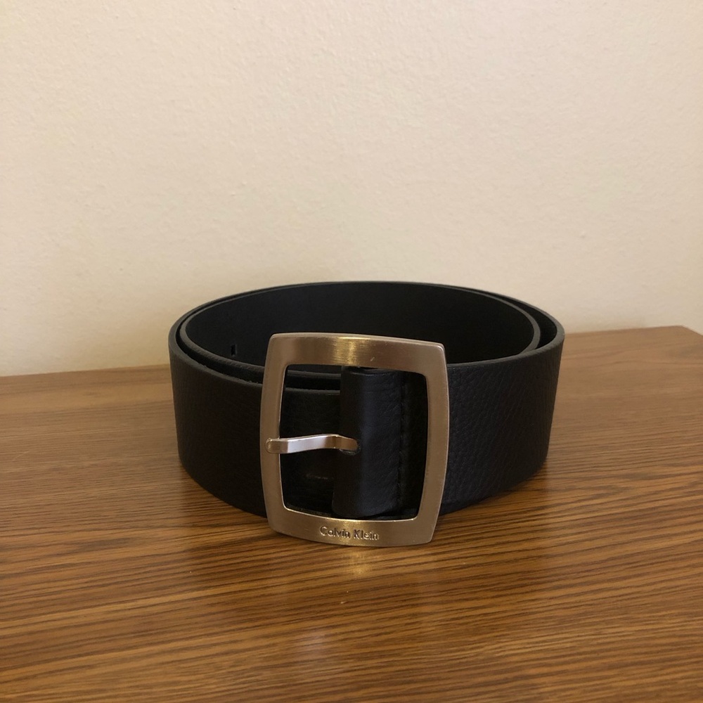 Calvin Klein Belt - Black with Silver Buckle